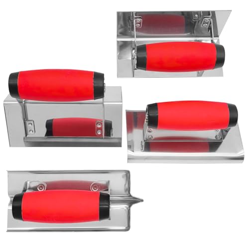 4 Pack Concrete Tool Set, Drywall Conner Trowel, Groover, Edger - size: 4 pcs Concrete Tools