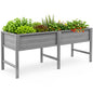 YEFU 72" Large Raised Garden Bed, Wood-Look HIPS 6ft Extra Large Bed, Grey - color: Gray, size: 72"×24"×30"