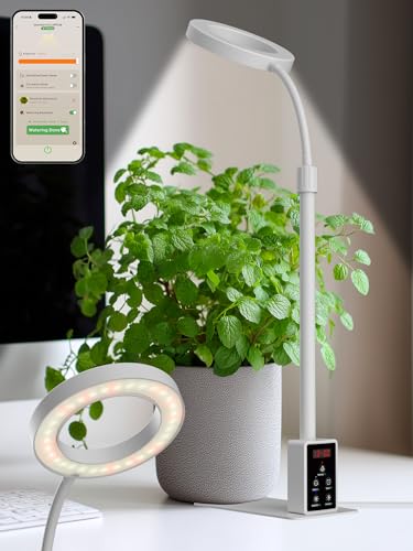GLOWRIUM Smart Grow Lights for Indoor Plants, Full Spectrum LED Plant Light - color: White-1