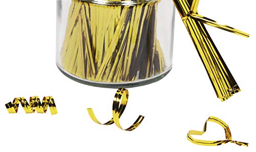 Mini Skater Bread Candy Bag Ties 800pcs 4 Inch(Gold) - color: Yellow