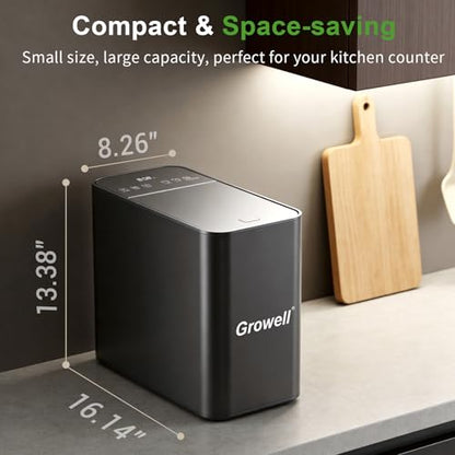 Growell Electric Composter for Kitchen, 3.2L Indoor Countertop Compost Bin - color: Black