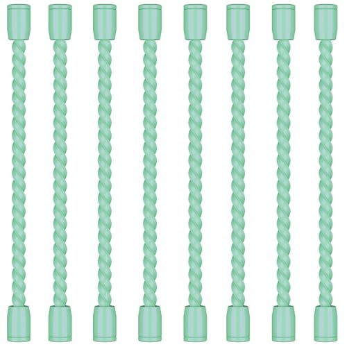 8PCS 4 Inch Silicone Cable Ties, Reusable Bendable Rubber Twist Ties - color: Mint Green, size: 4in(8pcs)