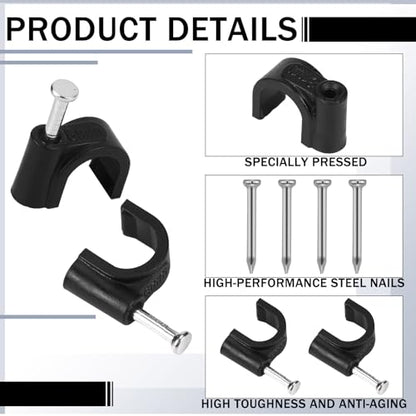 100 Pcs Drip Irrigation Tubing Mounting Clips, 1/4" and 3/8", Black - style: 1/4" and 3/8"