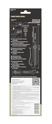 OLFA WORKS Serrated Knife (OW-BCS-1/OD) - Ratchet Lock Handle, Olive - color: Olive