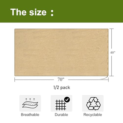 Agfabric Burlap Plant Covers Freeze Protection, 40in x 70in Warm Plant Frost Blankets with Drawstring, Reusable Frost Protection Cloths for Outdoor Plants, 2 Pack - size: 40"x70",2P