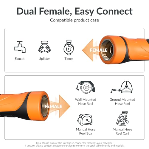 Giraffe Tools Garden Hose 5/8", 10ft Short Leader Hose - size: 10FT Female to Female