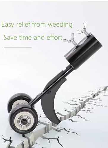 Crevice Weeding Tools with Wheels, Stand Up Weeding Tools for Garden Patio Backyard Lawn Sidewalk Driveways Weeds.