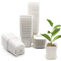 30Pcs 3" Nursery Pot with 30 Saucers White, Square Plastic Planting Pots - color: White
