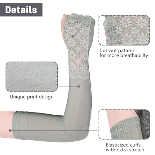 Sun Protection UV Sleeve, Ice Silk Arm Sleeves for Women