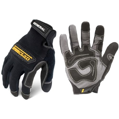 Ironclad General Utility Work Gloves GUG, All-Purpose, Performance Fit, Durable, Machine Washable (1 Pair) Black - size: Small (Pack of 1)