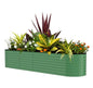 Garvee 8x2x1.5ft Galvanized Raised Garden Bed, Oval Metal Planter Box - color: Green-oval, size: 8x2x1.5ft