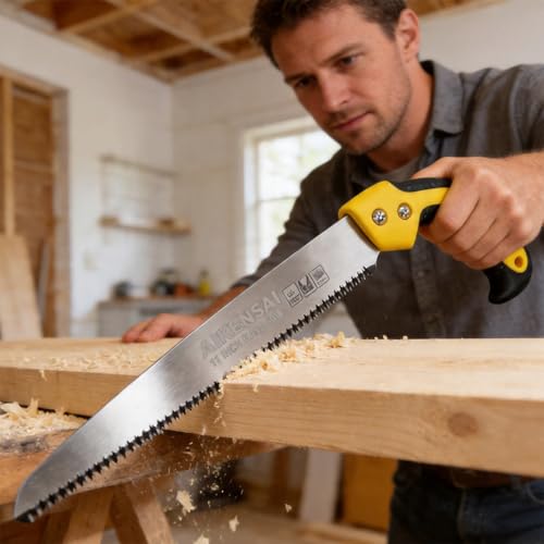 11 Inch 8T Hand Pruning Saw with Handle, Hand Saw for Wood Cutting