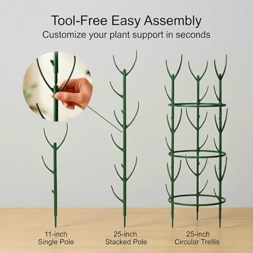 10-Pack Monstera Plant Support Stakes - Stackable Sticks