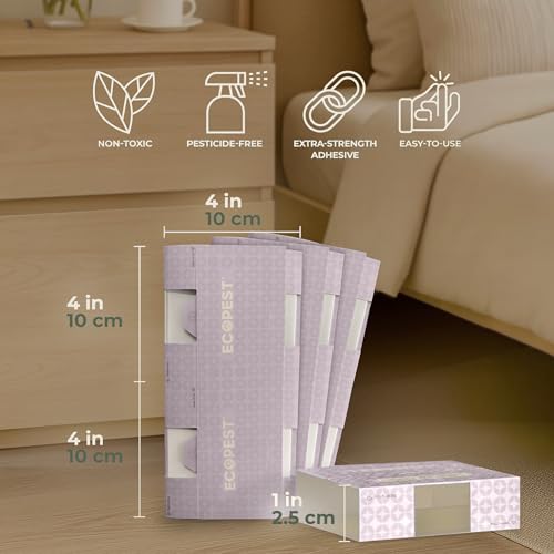 Carpet Beetle Traps – 12 Pack | Sticky Indoor Glue Boards for Carpet Beetles, Larvae & Other Crawling Insects | Non-Toxic Pest Control Trap & Monitor for Closets, Storage Areas, and More