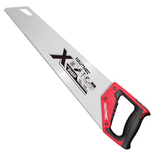 HAUTMEC X-Sharp 18" Pro Hand Saw for Wood Cutting, Large Tree Saws for Logs, 7 TPI Aggressive Rough Crosscut & Rip Handsaw with Thick Blade for Trimming Woodworking Lumber - style: Pro 18"