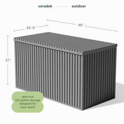 Veradek Everything Box - 120-Gallon Outdoor Storage Box - color: Grey