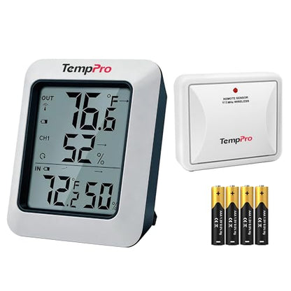 TempPro TempAir 500 FT Indoor Outdoor Thermometer Wireless with Sensor - size: 1