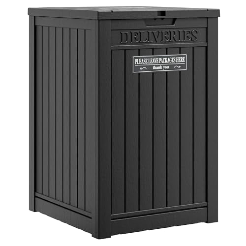 Package Delivery Box for Outside, Black - color: Black