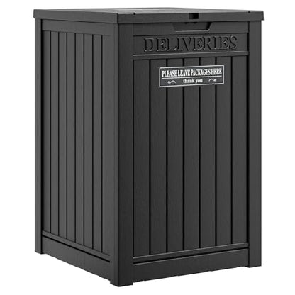 Package Delivery Box for Outside, Black - color: Black
