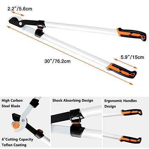 GARCARE 4-in-1 Garden Shears Pruning Set with Carbon Steel Sharp Blades
