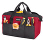TICONN Heavy Duty Tool Bag Organizer, Small Tool Box with Ergonomic Handle - color: Red, size: 12" Basic Version