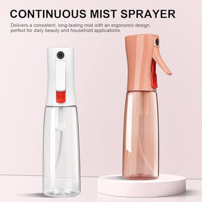 Continuous Spray Bottle for Hair, Ultra Fine Mist Sprayer, 2 Pack