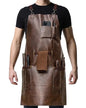 SYOKAMI Bonded Leather Apron for Men, Chef & Grilling Apron, Cross-Back