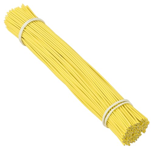 Tangyinrd 200 Pcs 6 inch Garden Twist Tie, Round Plastic Twist Ties for Plants, Vines and Wrapping Cords or Christmas Tree Gardening Plants Growth and Care, Office Home Cable Organization (Yellow) - color: Yellow