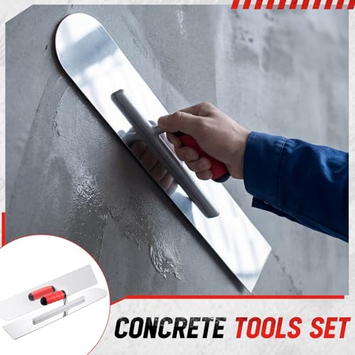 MorningRo Large 20''x4'' Stainless Steel Pool Trowel Round End-Square Back