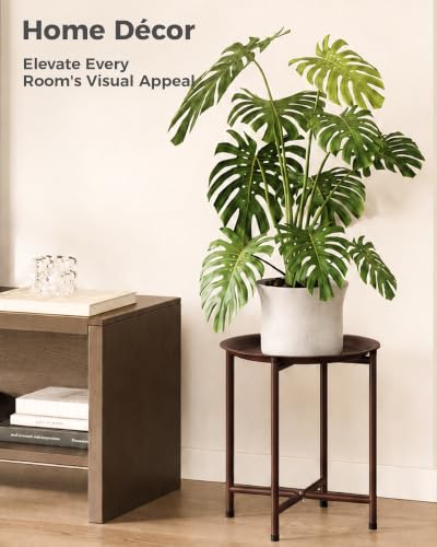 Bamworld Metal Plant Stand 15 (Brown) - color: Brown