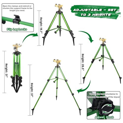 Triumpeek Impact Sprinkler on Tripod Base with Stakes, 1 Count