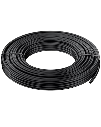 Pawfly 25 ft. 1/4" Drip Irrigation Tubing, Blank PE Distribution Tubing for Drip Irrigation System, Black Polyethylene Drip Line, Drip Irrigation Hose Roll for Garden Watering - size: 25 feet