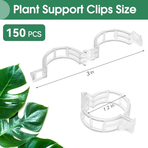 PEASUG 150 Pcs Plant Clips 0.25 Inch Hole for Climbing Tomato Grape Vine