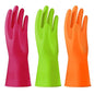 Alimat PluS Rubber Dishwashing Gloves Latex Free, Without Liner, Small - color: Red+green+orange, size: Small (Pack of 3)