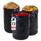 Reusable Lawn Leaf Bags, 72 Gallon 3Pack - Heavy Duty with Gardening Gloves & 4Handles - Camping Leaf Recycling Bags