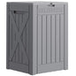 JUMMICO 52 Gallon Resin Package Delivery Box Lockable&Waterproof - color: Grey