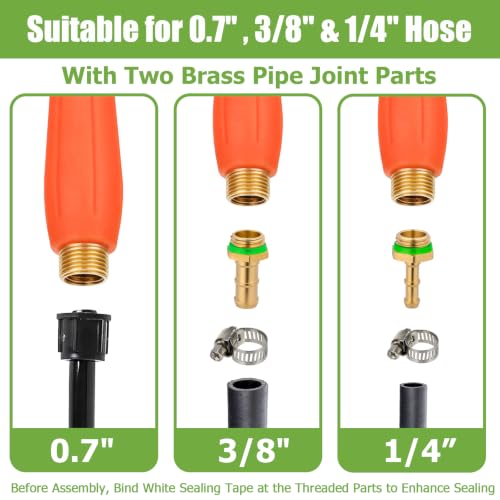 Sprayer Wand Replacement, 2 Pack 29 Inch All Metal Pump Spray Wand - color: 29 Inches Pump Sprayer Wand x 2PCS - Orange Handle