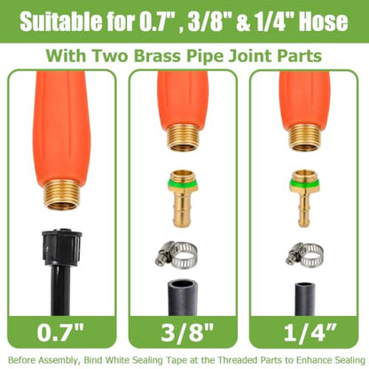 Sprayer Wand Replacement, 2 Pack 29 Inch All Metal Pump Spray Wand - color: 29 Inches Pump Sprayer Wand x 2PCS - Orange Handle