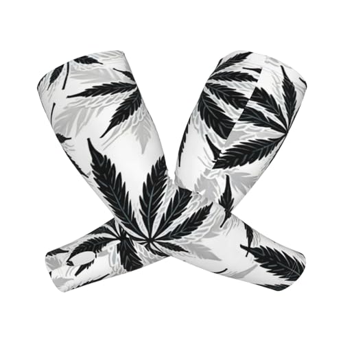 Marijuana Arm Sleeves Cannabis Weed Gardening Sleeves for Women Men - color: Marijuana 066