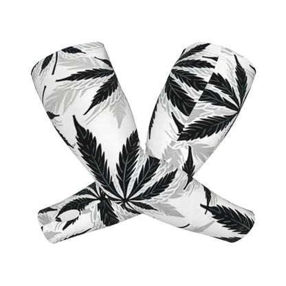 Marijuana Arm Sleeves Cannabis Weed Gardening Sleeves for Women Men - color: Marijuana 066