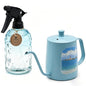 OFFIDIX Watering Can Indoor Set Blue Small Metal Water Can and Spray Bottle - color: Ocean Blue
