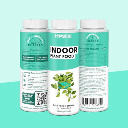Indoor Plant Food, Complete Liquid Fertilizer for Houseplants, 32oz - size: 32 oz (1 Quart)