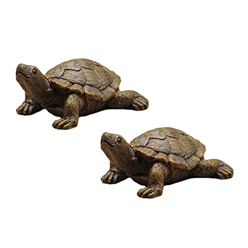 TEAMWILL 2X Turtle Outdoor Statue Tortoise Garden Figurine Home Decor Sculpture Ornament