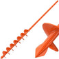 Insaga Auger Drill Bit for Planting 2x32 Inch, Heavy Duty Garden Earth Auger with Safety Edges & Orange Anti-Rust Coating, Compatible with Cordless Drills for Clay/Rocky Soil/Sandy Lawn (Hex Shank) - size: 2x32''