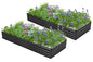 2PCS 8x4x1ft Galvanized Raised Garden Bed Kit, Galvanized Planter Raised Garden Boxes Outdoor, Large Metal Raised Garden Beds for Vegetables,Black - size: 8x4x1(2PCS), style: Black