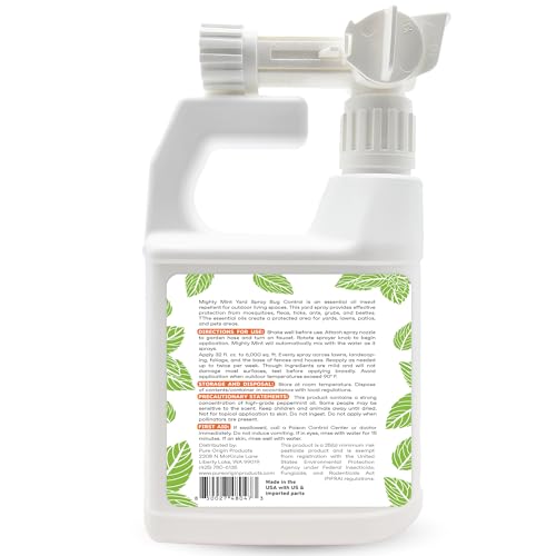 Mighty Mint Peppermint Oil Lawn & Yard Bug Control Spray, 32 oz - size: 32 Fl Oz (Pack of 1)