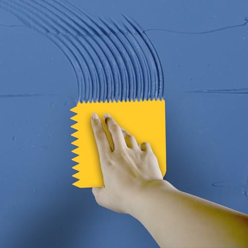 2Pcs Adhesive Spreader Plastic Trowel Notched Glue Spreader 1/2" 1/4" Tooth Hardwood Flooring Spreader Plastic Notch Trowel, 5" x 5"