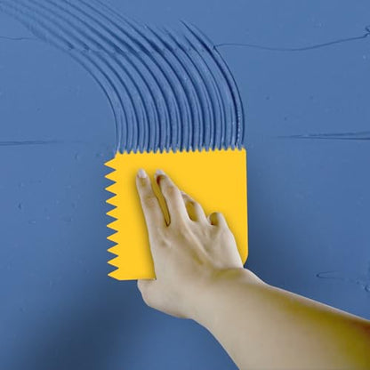 2Pcs Adhesive Spreader Plastic Trowel Notched Glue Spreader 1/2" 1/4" Tooth Hardwood Flooring Spreader Plastic Notch Trowel, 5" x 5"