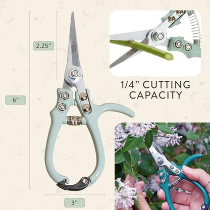 Modern Sprout Pruning Shears - Garden Snips - Herb Scissors - Sage 1-Pack - color: Sage