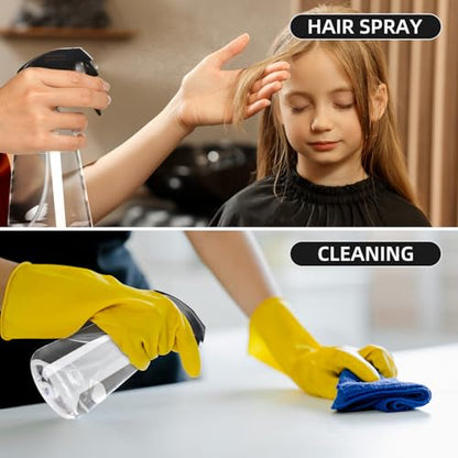 Spray Bottle 2 Pack, 16oz - Ultra Fine Mist, Plant Mister Indoor, Funnel - color: Clear